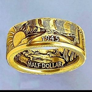 Antique Coin Morgan Ring Cross Border